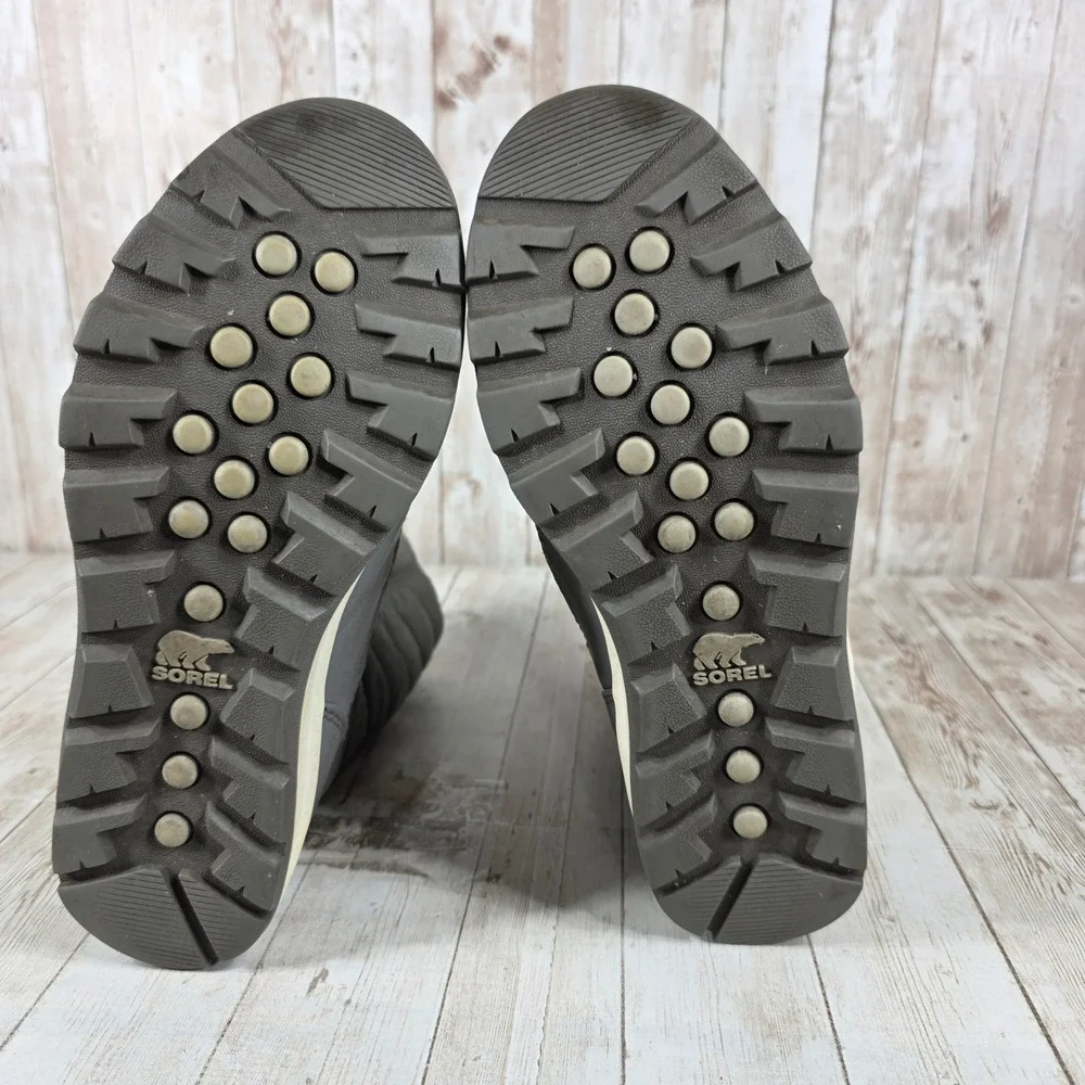 Sorel Women's Waterproof Puffer Snow Boots‎ Gray Size 7